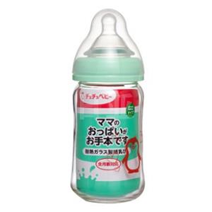 CHUCHU啾啾 广口耐热玻璃奶瓶 绿色 160ml
