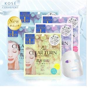 KOSE高丝 Clear turn 浓厚保湿无添加纯生面膜 3枚