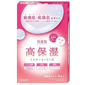 Kracie肌美精 高保湿美容液面膜 4枚装