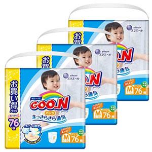 GOO.N大王 拉拉裤 M76*3装（228片，7~12kg)