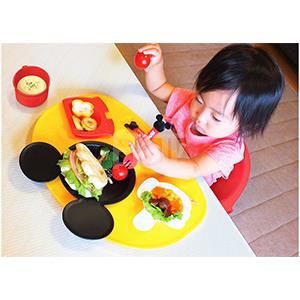 锦化成 迪士尼米奇造型 儿童餐具餐盘八件套