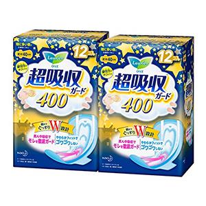 花王乐而雅卫生巾夜用款40cm*12片*2包