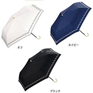 WPC 超轻 晴雨兼用 刺绣便携伞 50cm 801-622