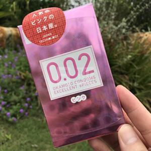 Okamoto冈本 PINK 002 粉色超薄避孕套 6只装