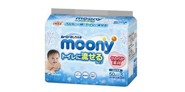 Moony 尤妮佳 婴儿超柔湿巾 50片x3包 可冲厕所