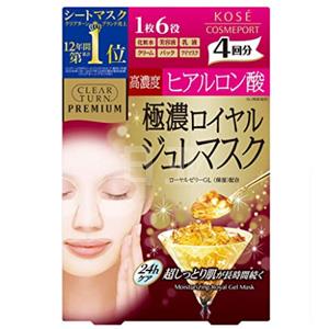 KOSE高丝 Clear Turn 高浓度玻尿酸黄基金果冻面膜 4片