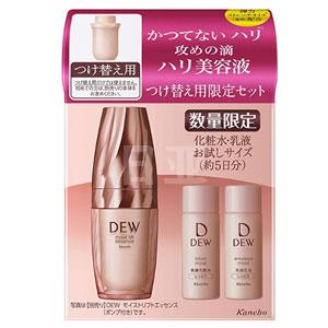 DEW 弹力紧致滋润 精华美容液 替换装 45g+水乳小样 套装