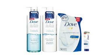 Dove多芬 全身润泽限定套装（洗发水480g+护发素480g+沐浴露替换装380g+洁面迷你管30g）