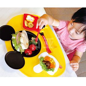 锦化成 迪士尼米奇造型 儿童餐具餐盘六件套
