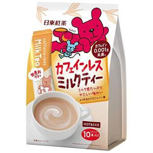 日东红茶 无咖啡因速溶奶茶 孕妇儿童可食用 10本