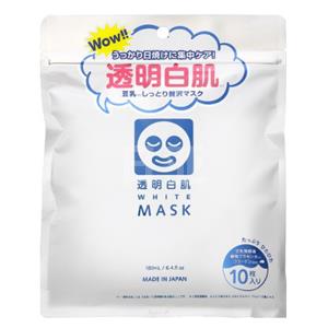 断货！石泽研究所 透明白肌美白面膜 10片