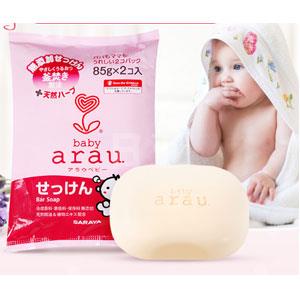 arau.亲皙 天然植物性无添加 婴幼儿洗浴香皂 85g*2块