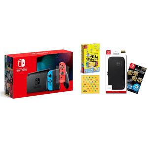 Nintendo任天堂 日版 Switch游戏主机&编程游戏卡带&机器手拿包+液晶保护膜 套装