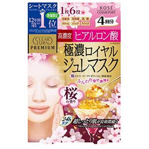 KOSE高丝 Clear Turn 高浓度玻尿酸面膜 4片装 樱花香味