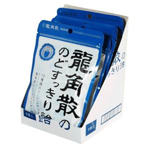 龙角散 无刺激止咳化痰中药润喉糖 薄荷味 88g*6袋