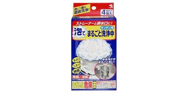小林制药 排水口水槽 杀菌除臭泡沫清洁剂 4包装