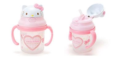 HELLO KITTY 凯蒂猫双耳吸管杯 粉色 230ml